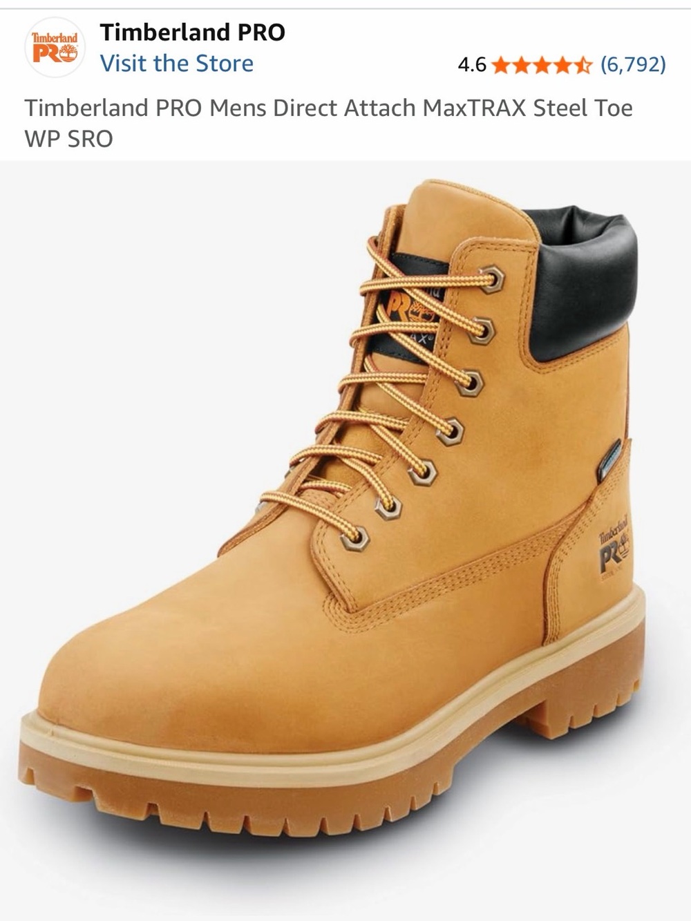 Timberland PRO Men’s Steel Toe 6inch